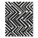 Modern Black Chevron Angle Rug
