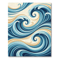 Abstract Blue Ocean Swirls Rug