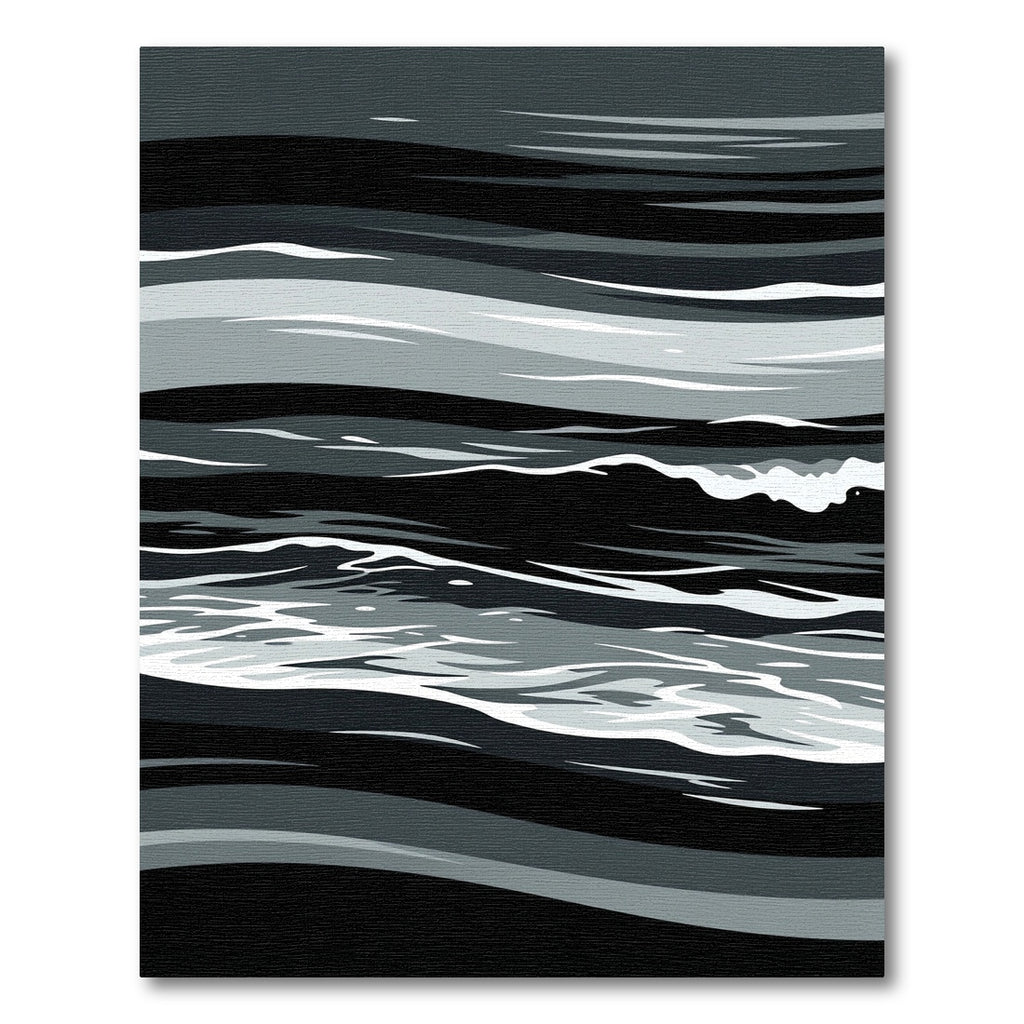 Monochromatic Abstract Wave Rug
