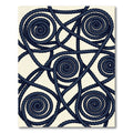 Navy Swirl Rope Intertwine Rug
