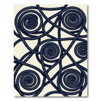 Navy Swirl Rope Intertwine Rug