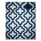 Navy Indigo Quatrefoil Geometric Rug