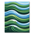 Abstract Emerald Ocean Flowing Wave Rug