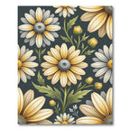 Earthy Yellow Daisy Floral Botanical Rug