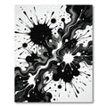 Bold Monochrome Splatter Abstract Rug