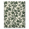 Vintage Botanical Green Floral Vine Rug