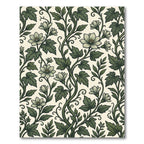 Vintage Botanical Green Floral Vine Rug
