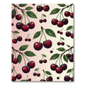 Artistic Deep Red Cherry Harvest Rug