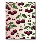 Artistic Deep Red Cherry Harvest Rug