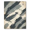 Dark Gray Splatter Brush Strokes Rug