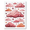 Whimsical Cosmic Clouds and Celestial Stars Rug