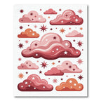 Whimsical Cosmic Clouds and Celestial Stars Rug