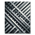 Monochromatic Intersecting Slats Stripe Rug