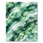 Deep Teal Green Wash Stroke Rug