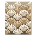 Art Deco Golden Scallop Fan Rug