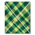 Geometric Kelly Green Diagonal Plaid Rug