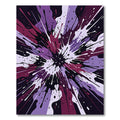 Abstract Purple Black Paint Splash Art Rug