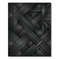 Modern Black Intersecting Lines Rug