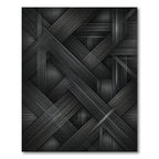 Modern Black Intersecting Lines Rug
