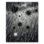 Monochromatic Ink Splash Abstract Art Rug