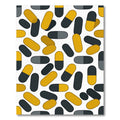 Yellow Gray Capsule Scatter Rug