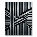 Monochrome Geometric Linear Metal Abstract Rug