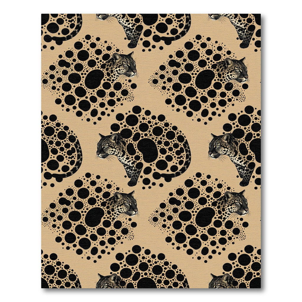 Leopard Brown Black Polka Dot Art Rug