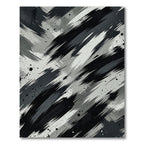 Monochromatic Abstract Brush Stroke Rug