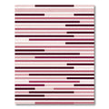 Modern Pink and Burgundy Striped Art Rug