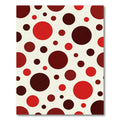 Red Crimson Polka Dot Circles Rug