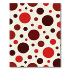 Red Crimson Polka Dot Circles Rug