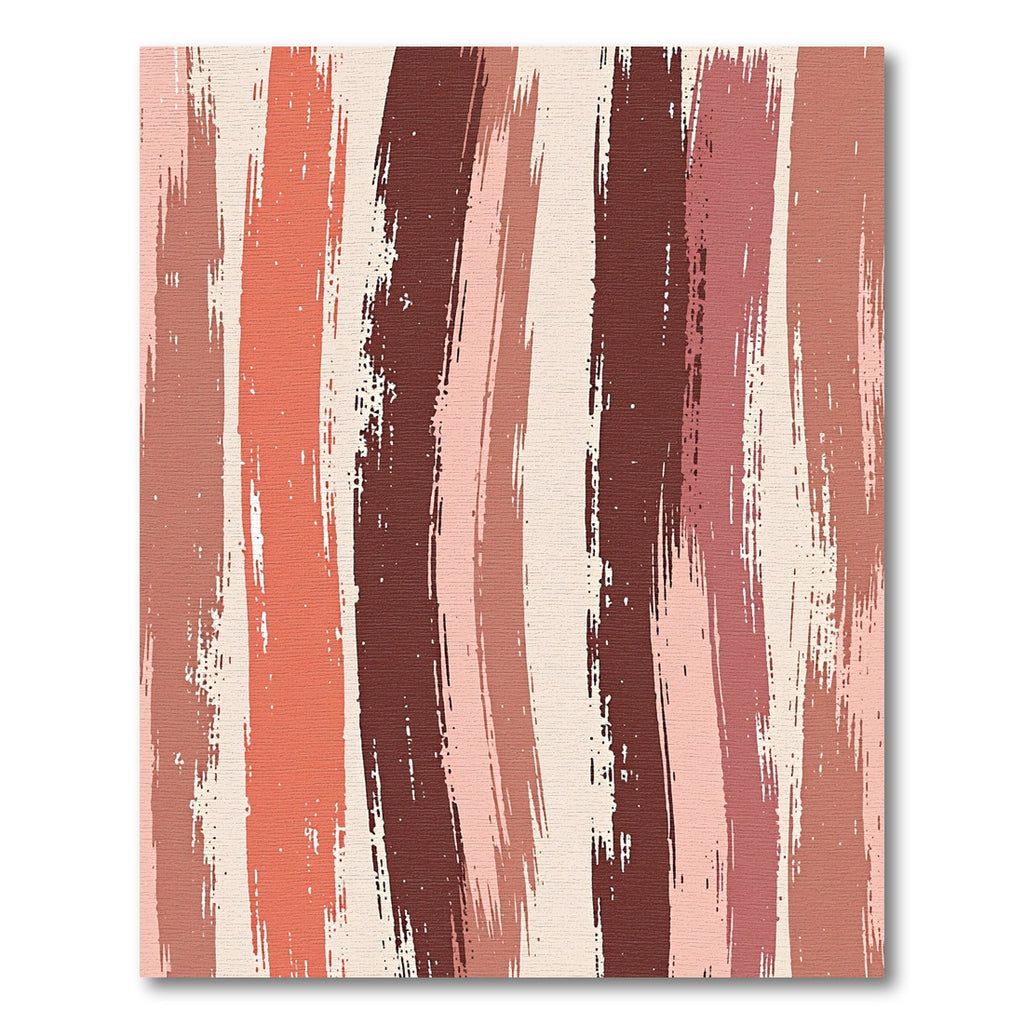 Earthy Tone Brush Stroke Lines Rug