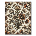 Vintage Sepia Floral Botanical Bouquet Rug