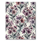 Muted Floral Botanical Watercolor Rug
