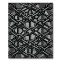 Industrial Silver Chain Link Geometric Rug