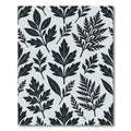 Monochromatic Botanical Leaf Willow Rug