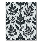 Monochromatic Botanical Leaf Willow Rug
