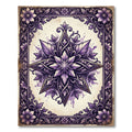 Elegant Purple Floral Star Medallion Rug