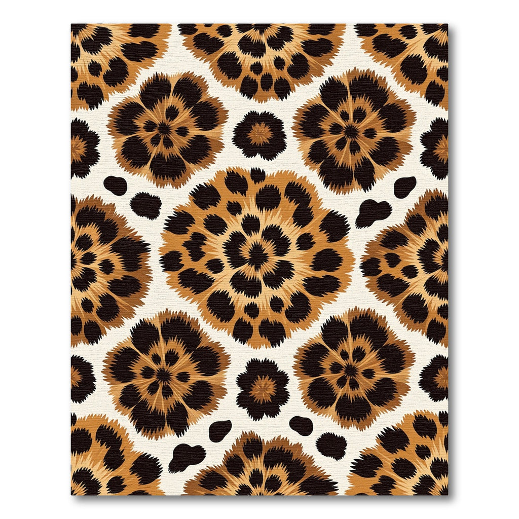 Bold Animal Print Floral Medallion Rug