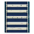 Modern Navy Blue Horizontal Stripe Rug