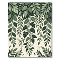 Lush Sage Botanical Cascading Foliage Rug