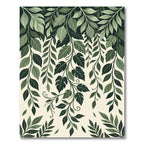 Lush Sage Botanical Cascading Foliage Rug