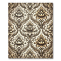 Elegant Damask Floral Cream Beige Rug