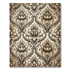 Elegant Damask Floral Cream Beige Rug