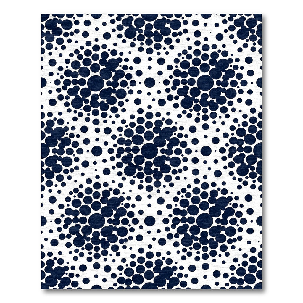 Modern Navy Circular Dotted Monochromatic Rug