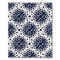 Modern Navy Circular Dotted Monochromatic Rug
