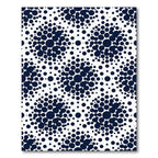 Modern Navy Circular Dotted Monochromatic Rug