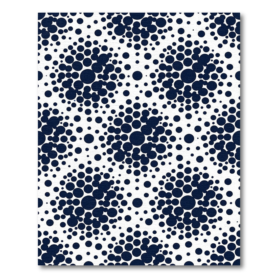 Modern Navy Circular Dotted Monochromatic Rug