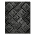 Midnight Gray Geometric Tribal Diamond Rug