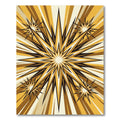 Radiant Golden Celestial Sunburst Art Rug